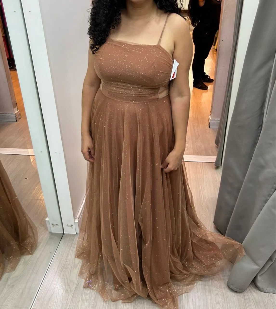 Vestido de festa marrom (G)