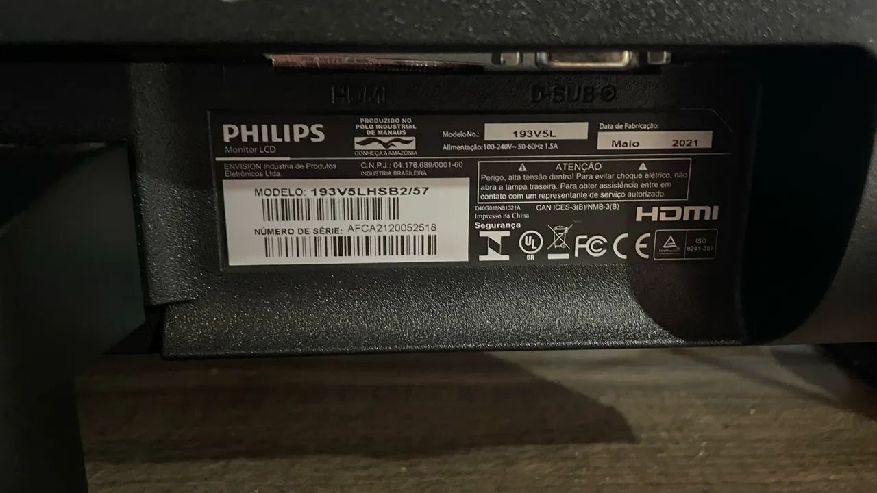 Monitor Philips 18,5 Polegadas - 60 Hz - Foto 3