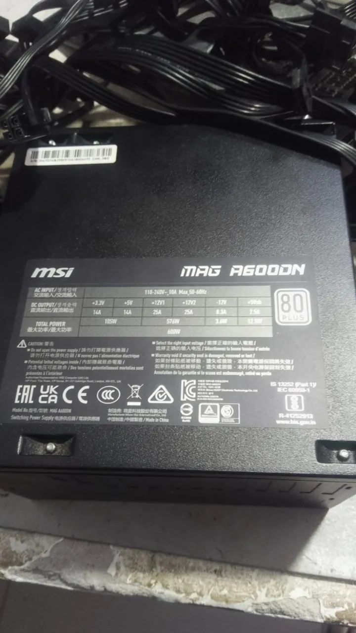 Fonte MSI MAG 600W - Foto 2
