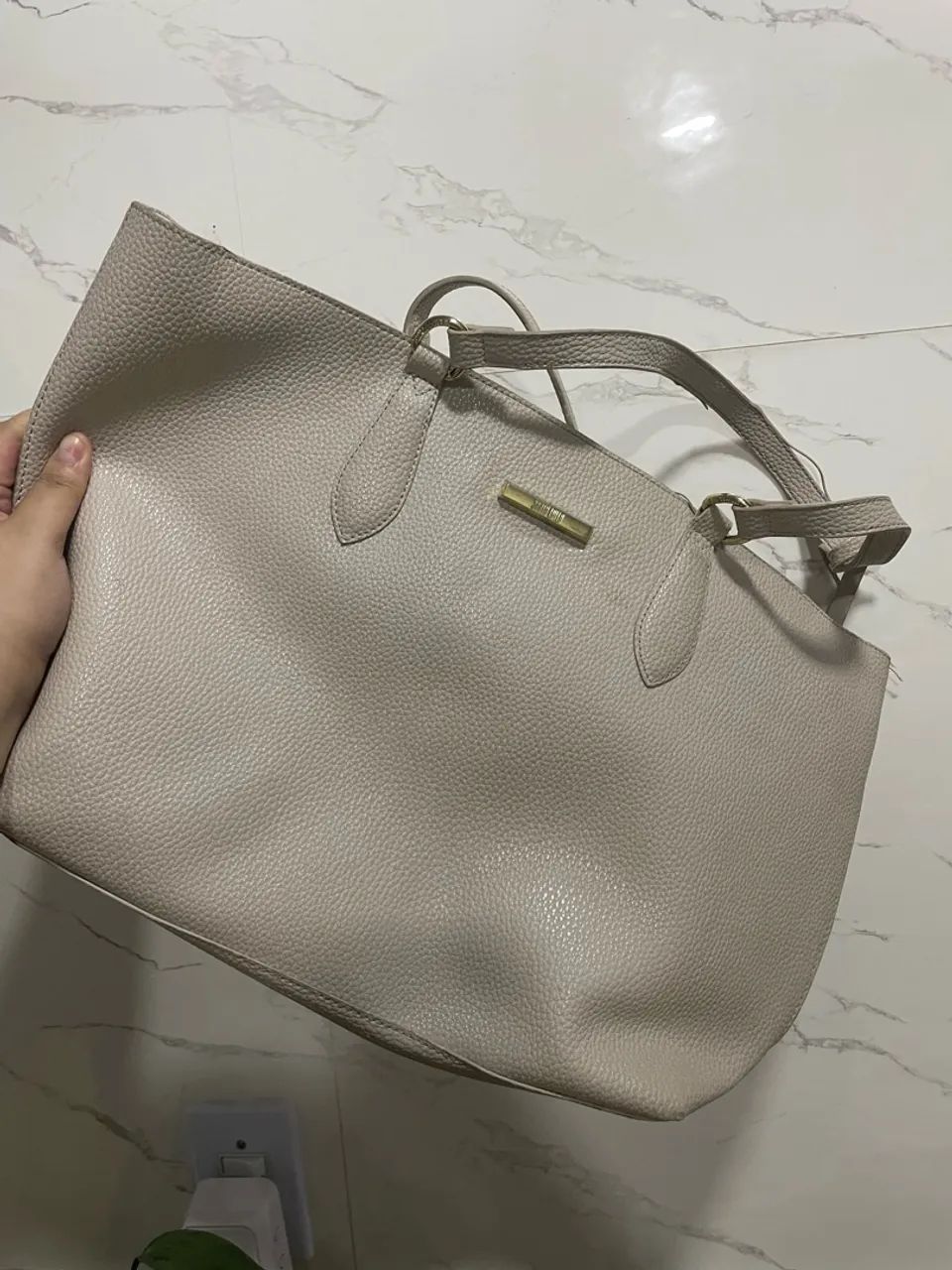 bolsa shopper santa lolla cinza claro