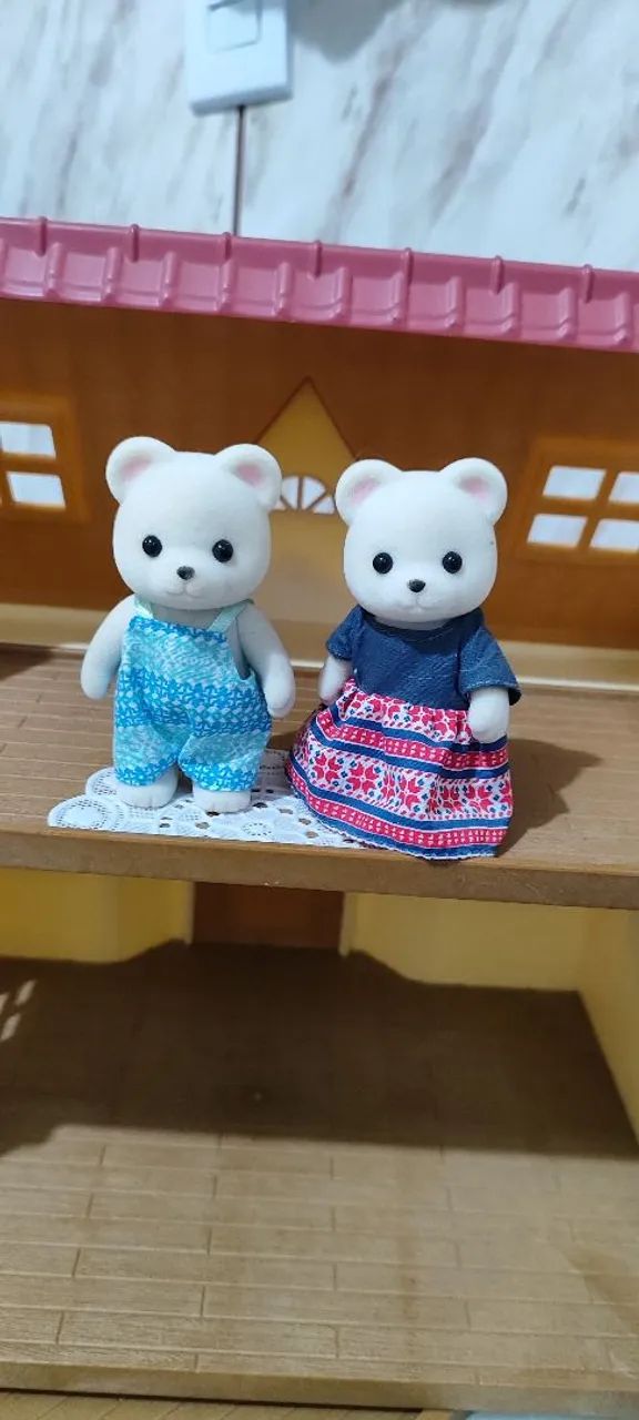 Casal urso polar sylvanian families 