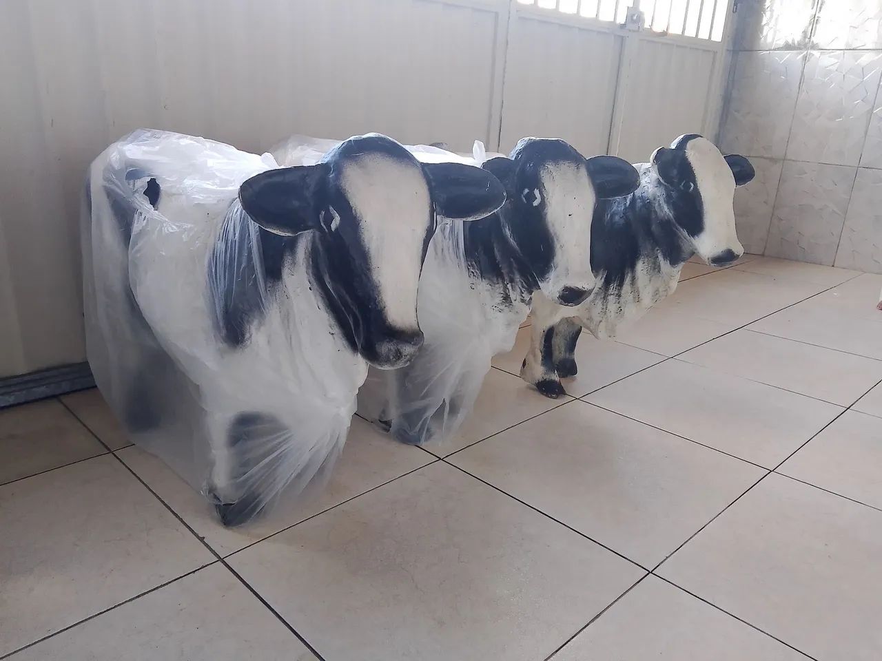 Mini vaca de fibra
