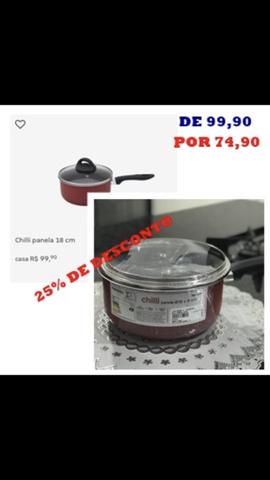Panelas antiaderente Chilli marca Tok&Stok - Foto 5