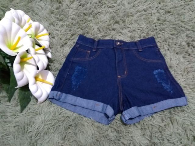 Short Jeans Feminino Alicia com elastano, numeração 36, 38, 40, 42 e 44