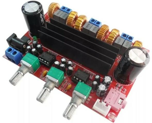 COD-AM272 Placa Amplificador 2.1 Compacto - 50w+50w+100w 200w Rms Arduino Automação Ro