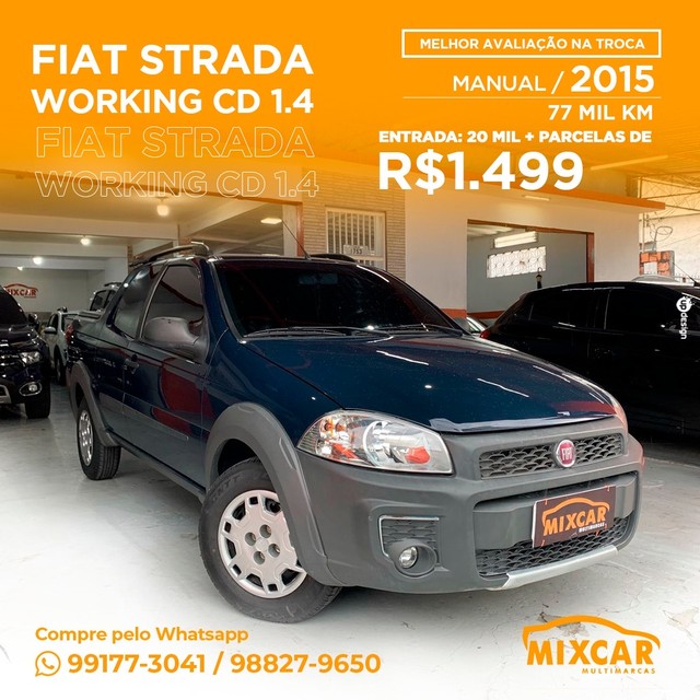 FIAT STRADA HARD WORKING 1.4 2015! IMPECÁVEL !
