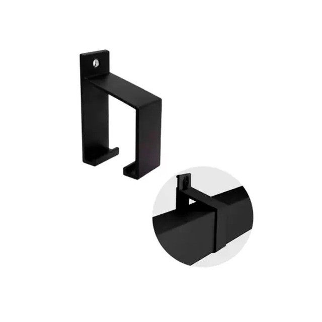 Kit Trilho para Porta de Correr com Suportes Libra Preto 2 Metros - Foto 3