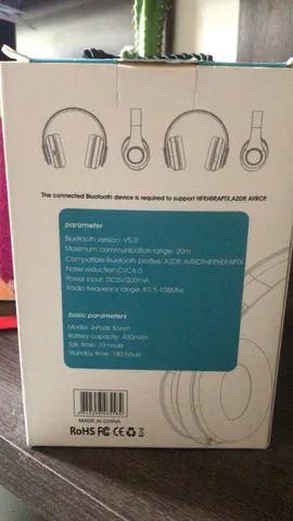 Headphone Inpods Boom Led Bluetooth Wireless Micro Sd