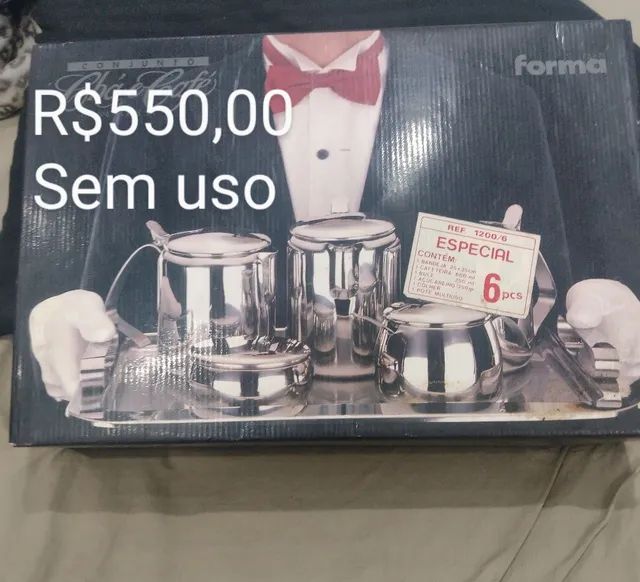 Conjunto 6 peças para servir chá e cafe