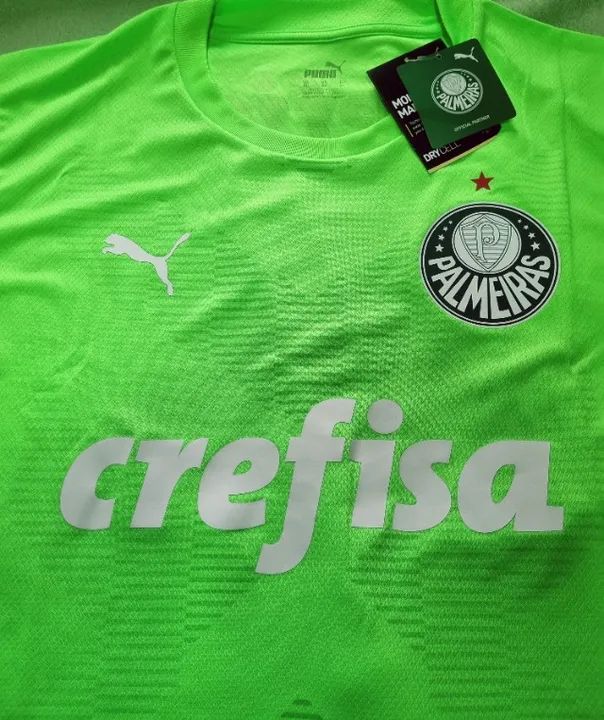 Camisa Goleiro Palmeiras Puma Verde Limão Tam. GG - Foto 3