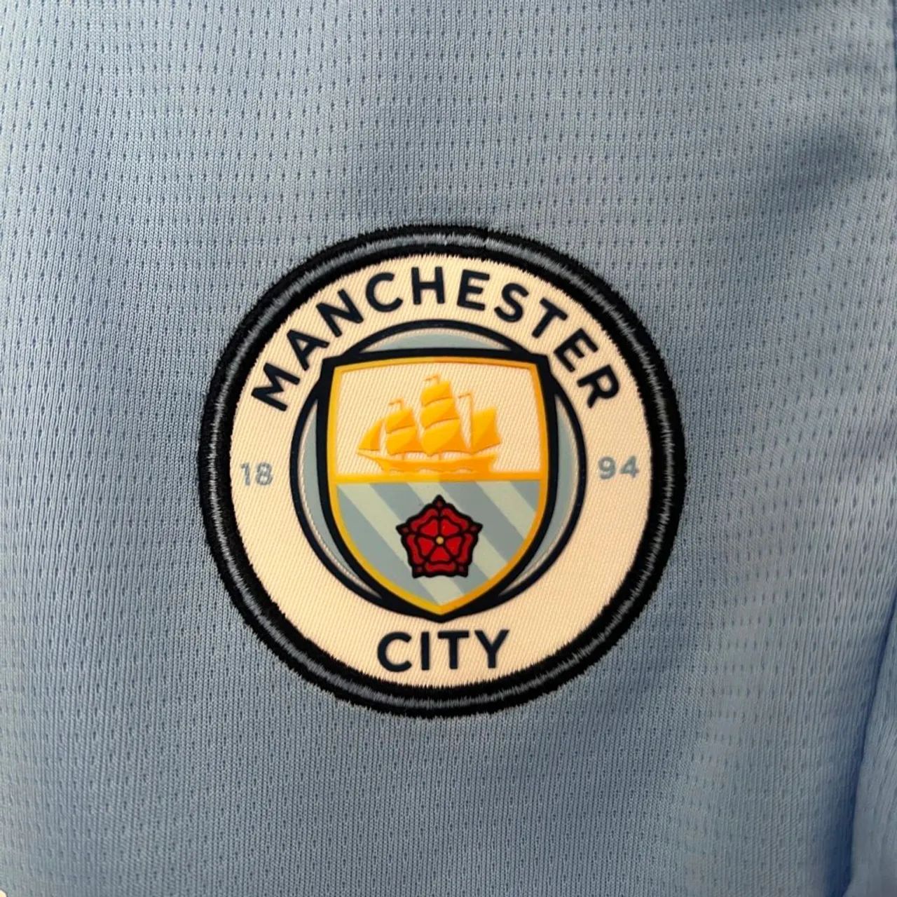 Kit Infantil/juvenil Manchester City I 24/25 2 a 13 Anos - Foto 3
