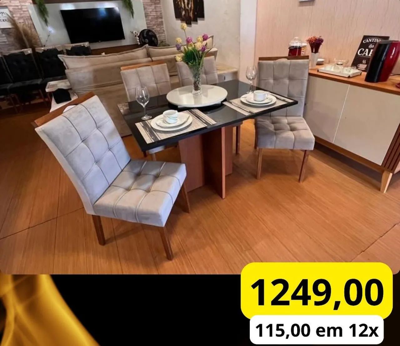 Conjunto de Mesa e Cadeiras para Jantar  - Foto 3