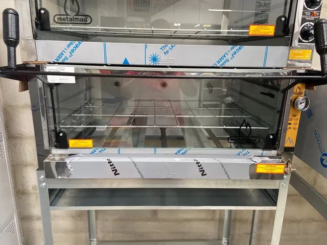 FORNO DE GUILHOTINA A GÁS UMA CÂMARA 80X60X25 FR/LAT AÇO INOX - METALMAQ  - Foto 2
