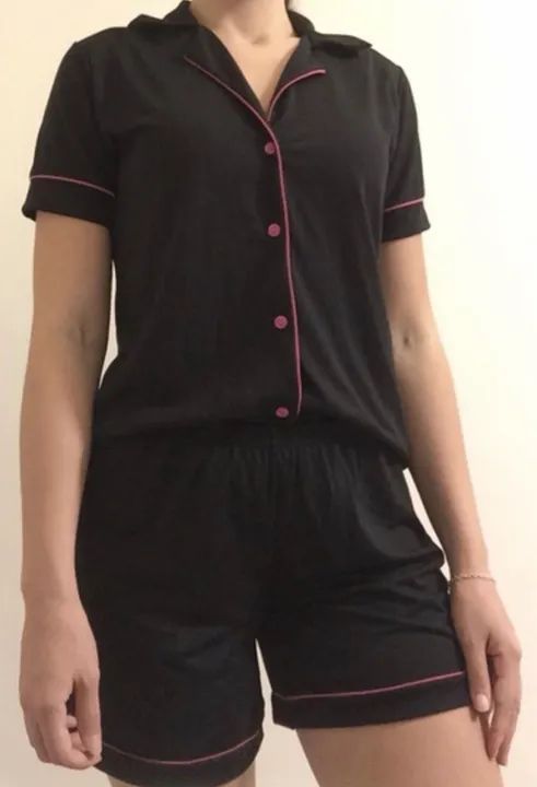 Pijama americano, lindo e confortável, para gestantes, amamentação, com botões  - Foto 5