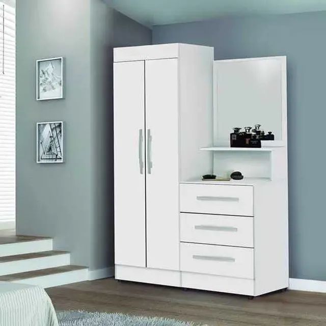 Cômoda 3 Gavetas 2 Portas Espelho Fazemos Entrega Super Lindo Promoção