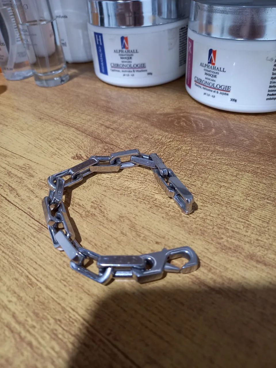 Pulseira de corrente em aço inoxidável