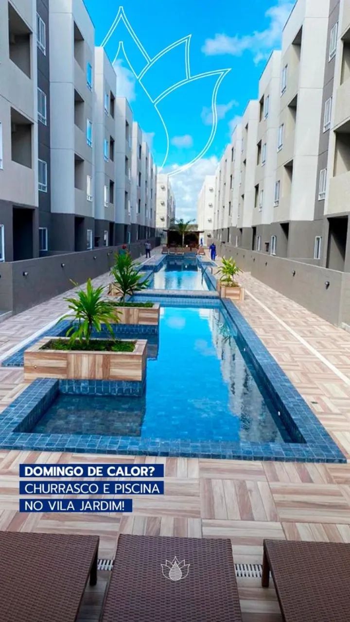 Apartamento p/alugar 2 qts 2º andar varanda piscina portaria 24h no Novo Milenio/Valentina
