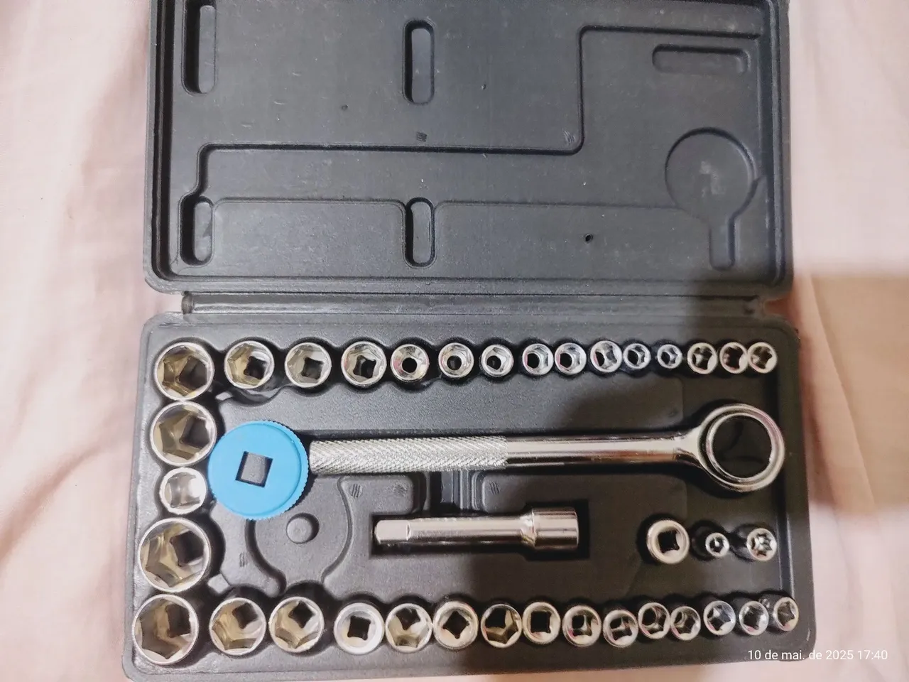 R$ 30,00 - Jogo de Soquete Sextavado 40pcs - Fertak Tools