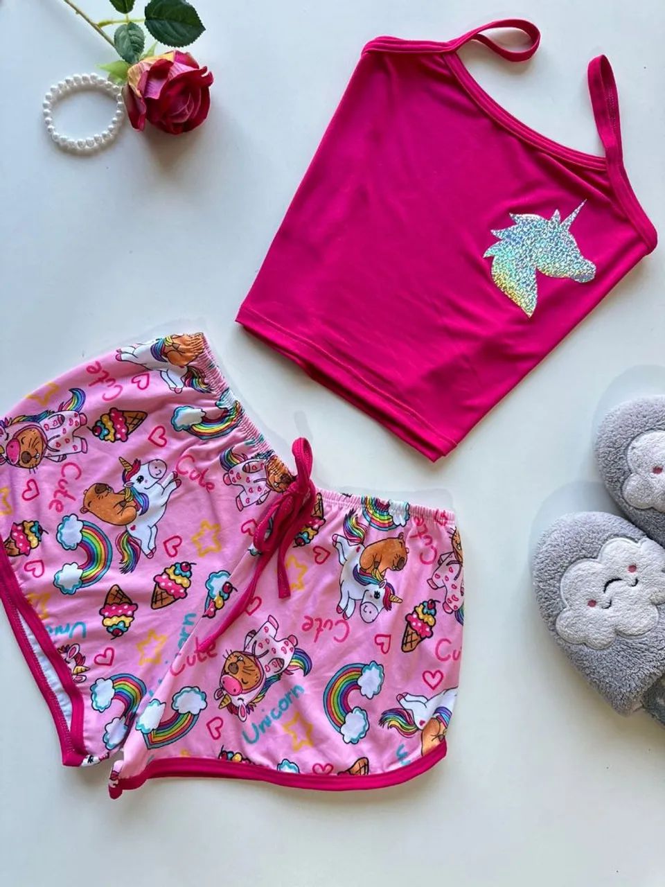 Conjunto Pijama Hello Kitty Shorts e Blusa - Foto 2
