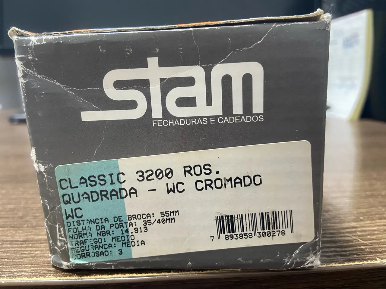Fechadura Stam Classic Cromada p/ Banheiro