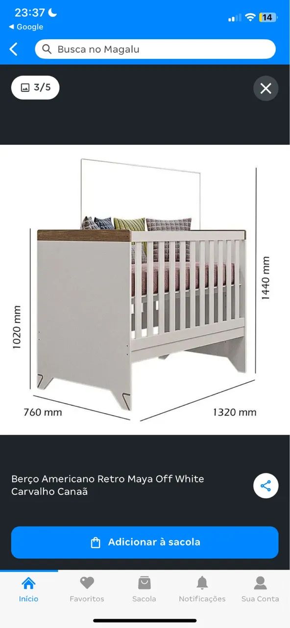 Vende-se berço novo na caixa  - Foto 3