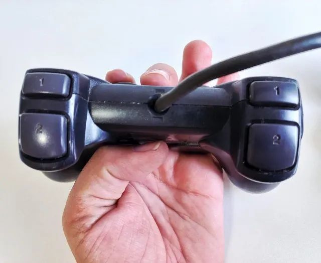 Controle PS1 Original Diamond Black Dualshock Série A Raro! - Foto 5