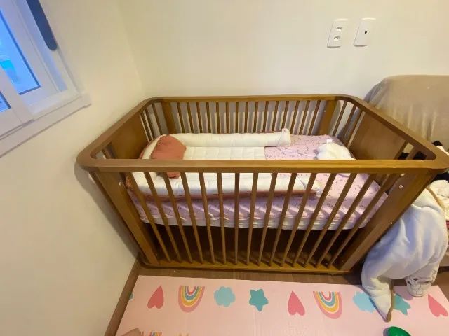 Berço em madeira 2 em 1  - Foto 3