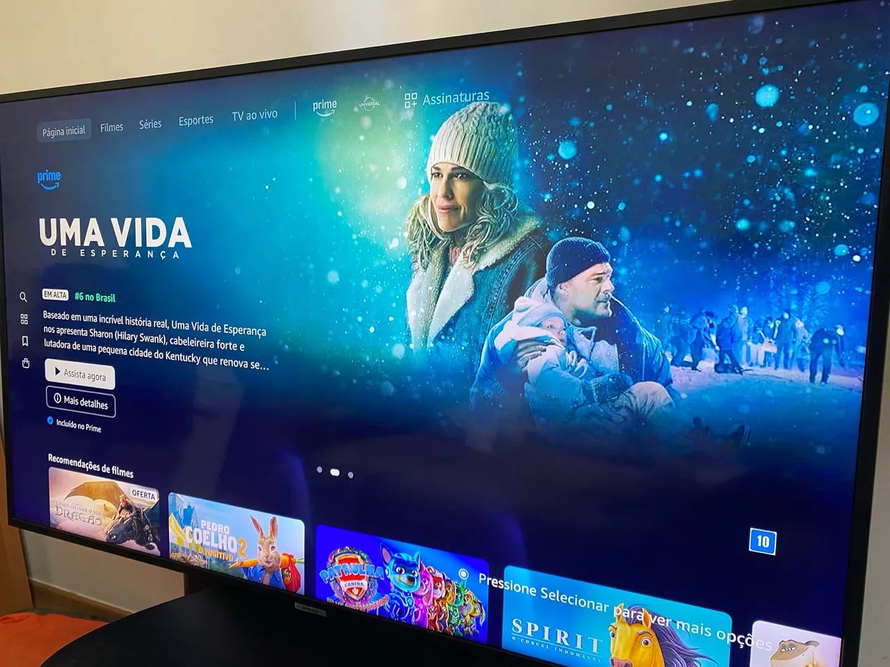 Smart tv 50 4K Samsung detelhe simples 