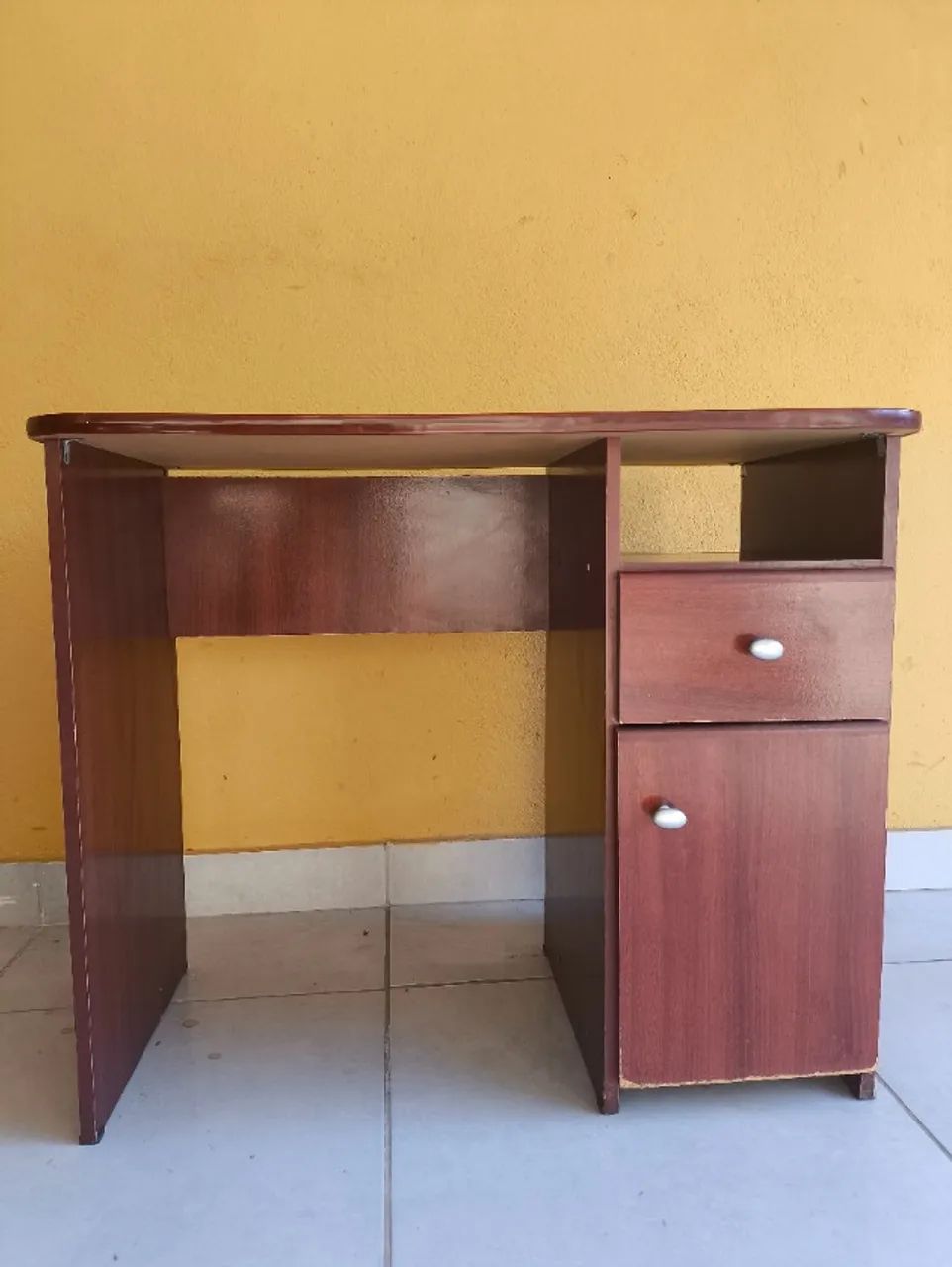 Escrivaninha 93cm Com 2 Gavetas E Com Módulo - Foto 2