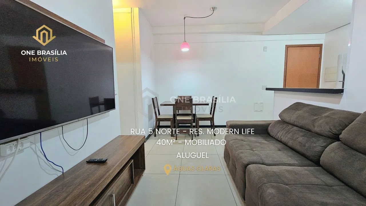 RUA 05 NORTE - ÁGUAS CLARAS - 1 QUARTO - MOBILIADO - Foto 2