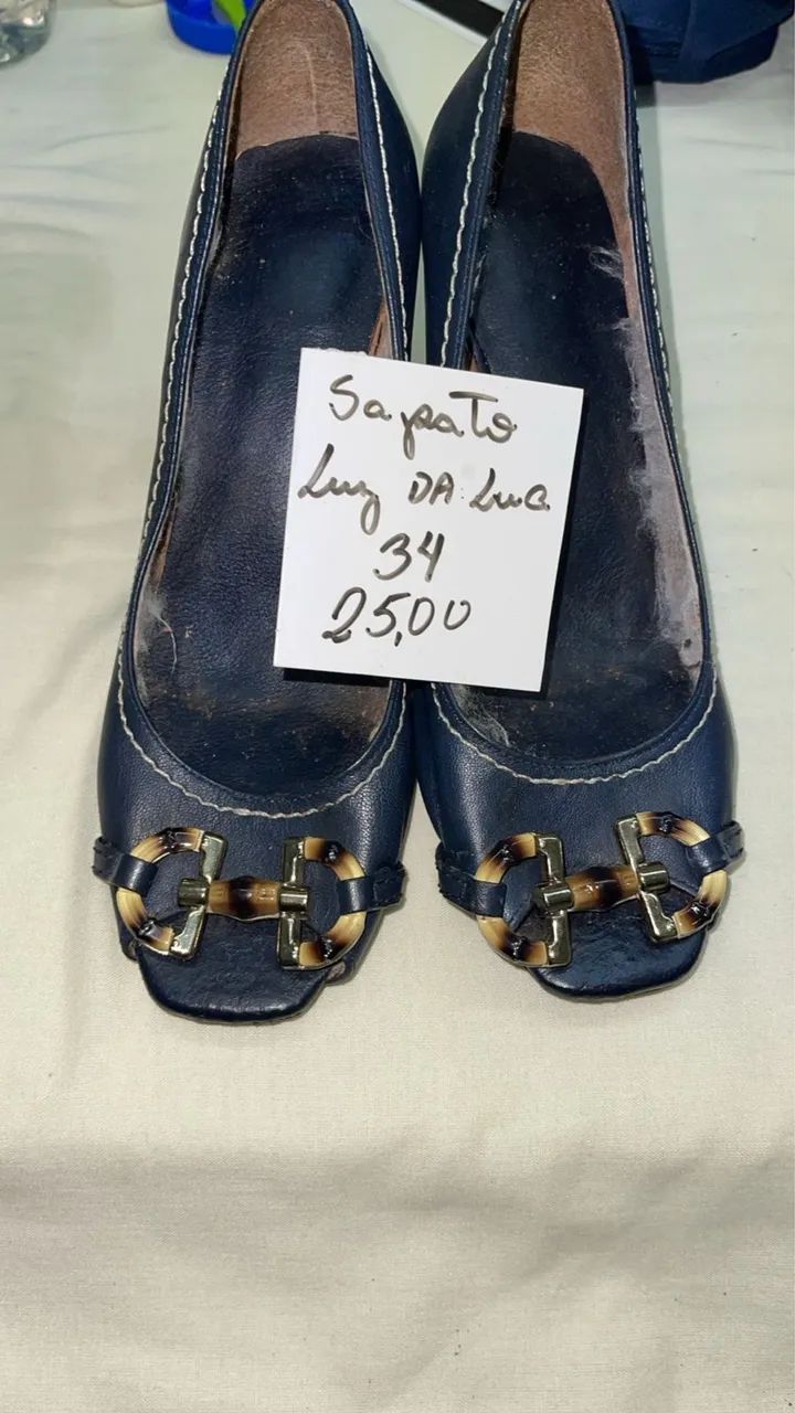 Sapato de couro azul marinho  - Foto 2
