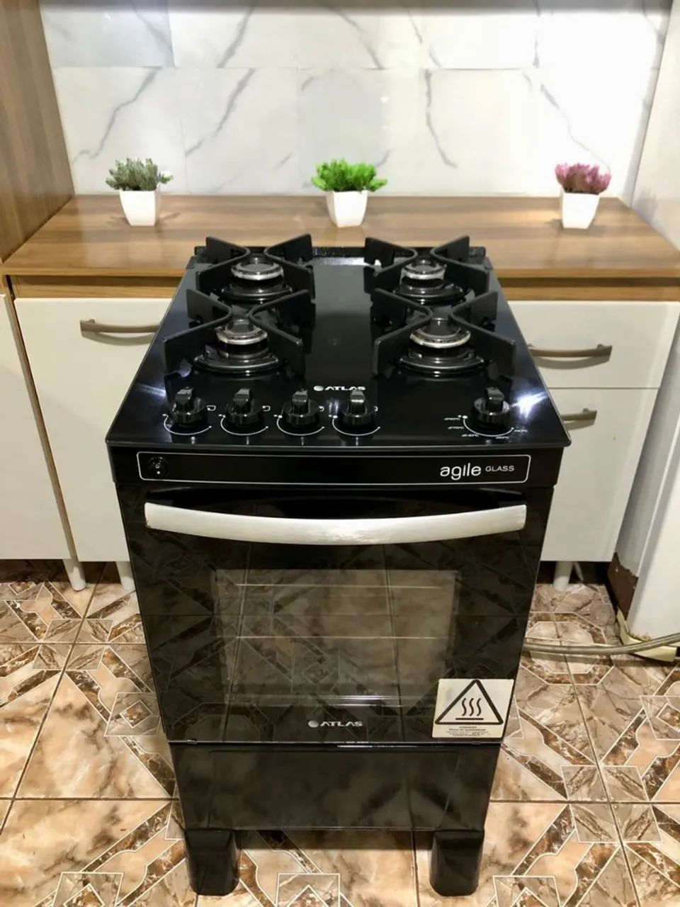 VENDO FOGÃO MODELO ATLAS MESA DE VIDRO 04 BOCAS  - Foto 4