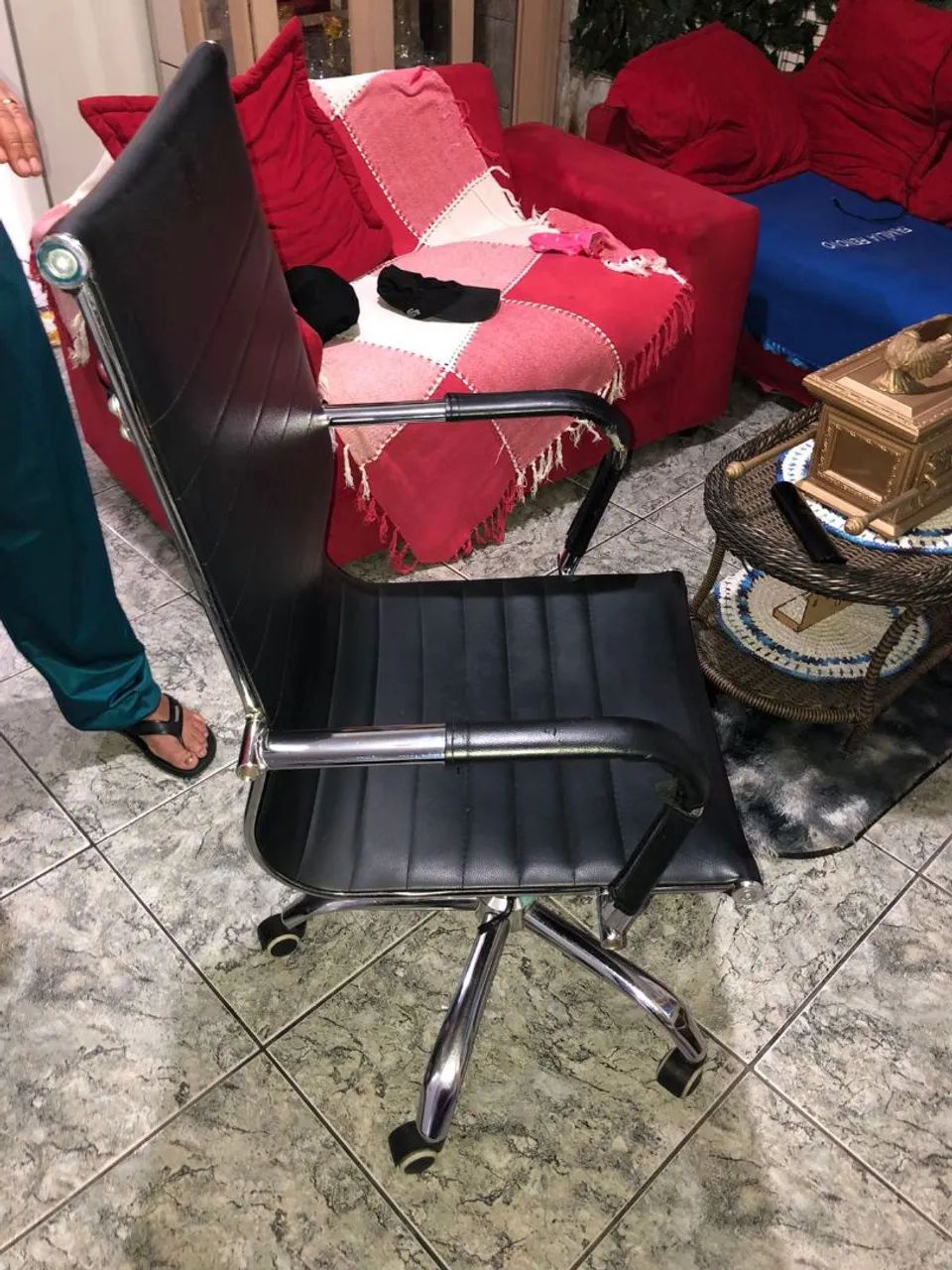 Cadeira de escritório executiva em couro - Foto 3