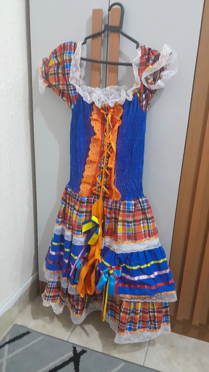 Vestido Festa Junina juvenil 12 a 16 anos
