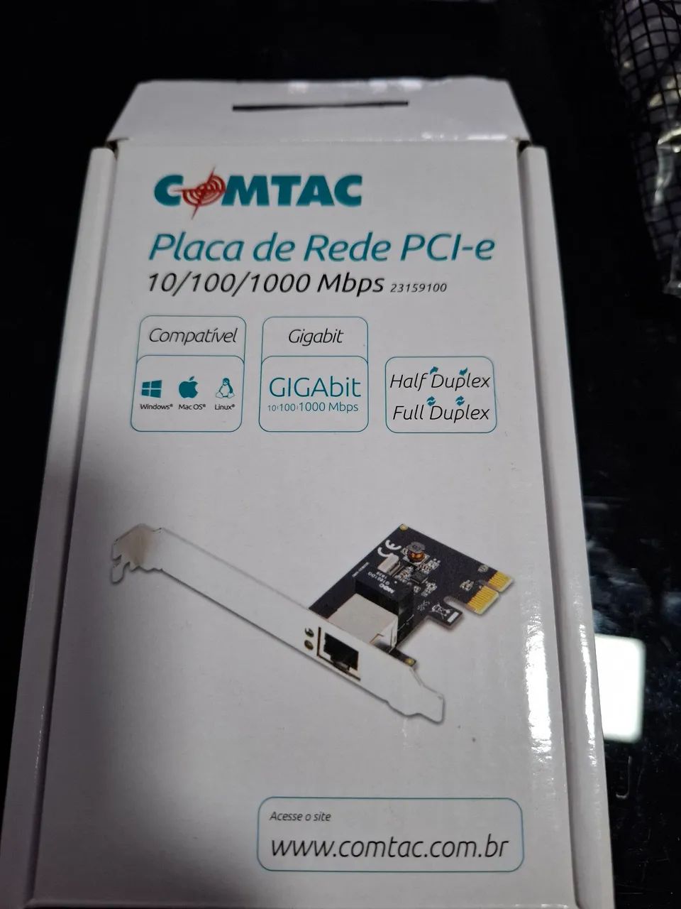 Placa de Rede PCI-e Gigabit 10/100/1000 Mbps - Comtac