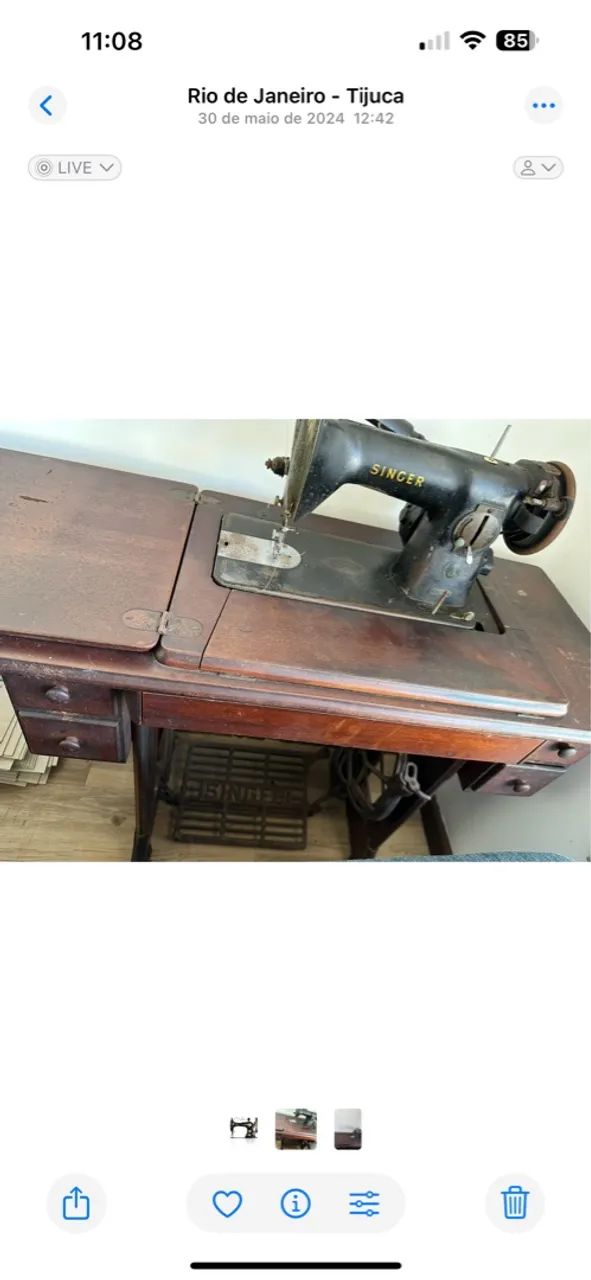 Máquina de Costura Singer Antiga