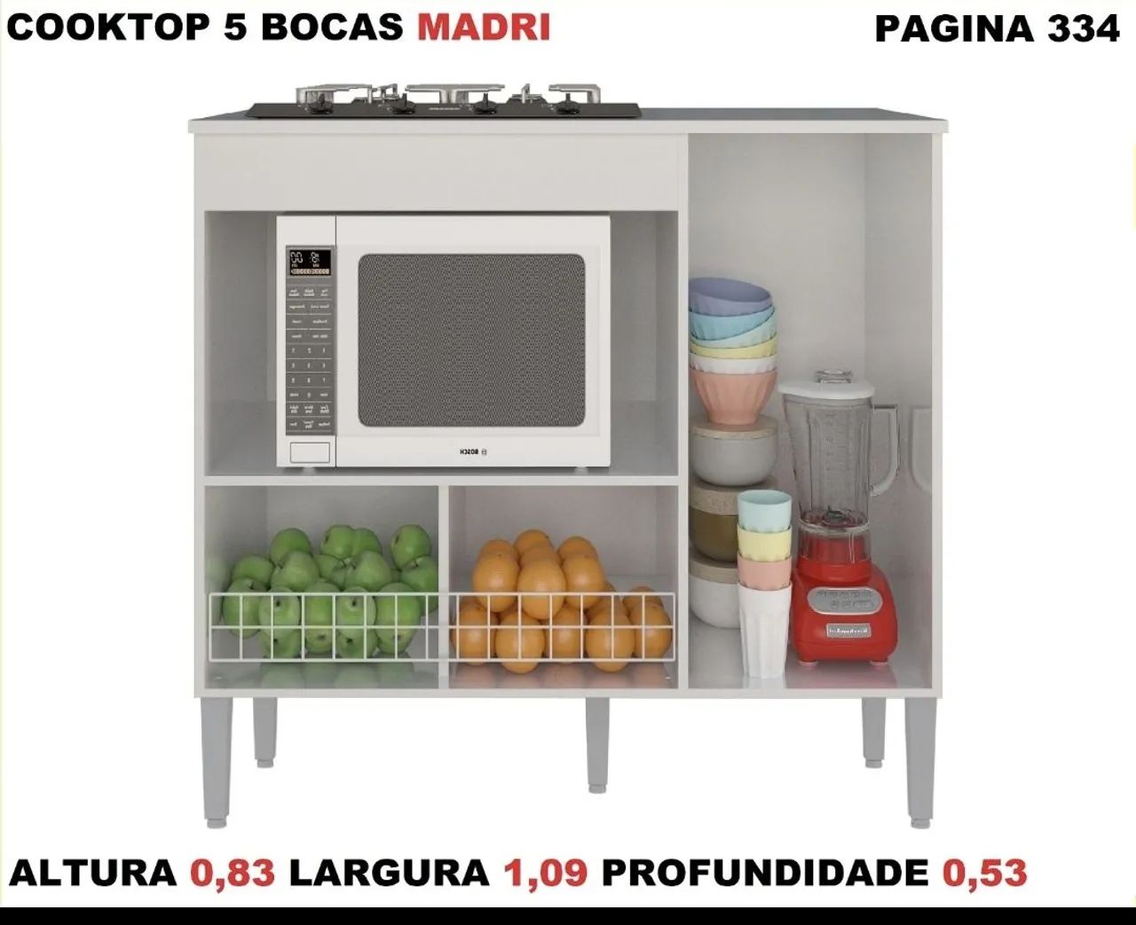 Balcão cooktop com Fruteira  - Foto 2