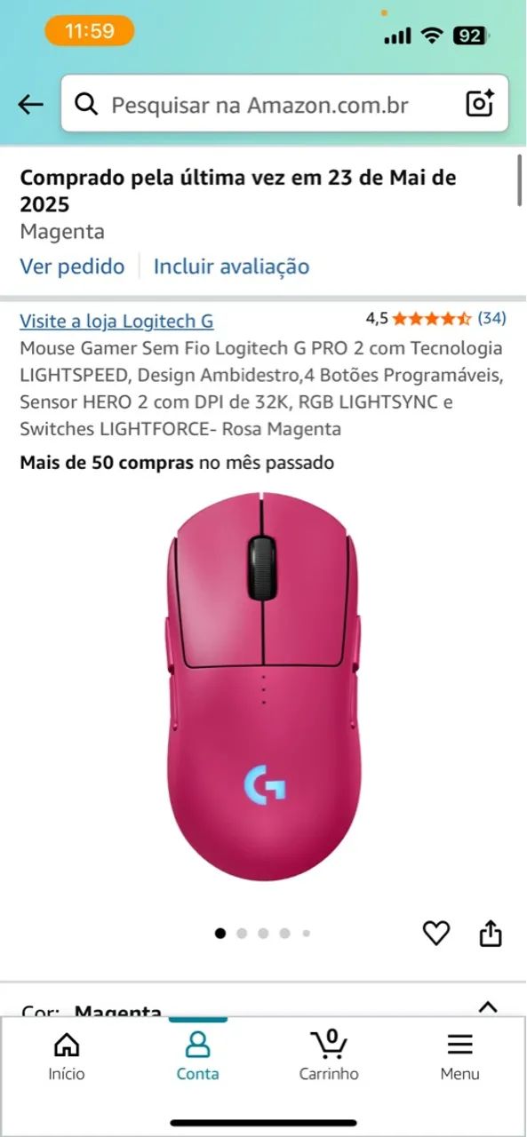 Mouse Logitech GPRO 2  - Foto 5