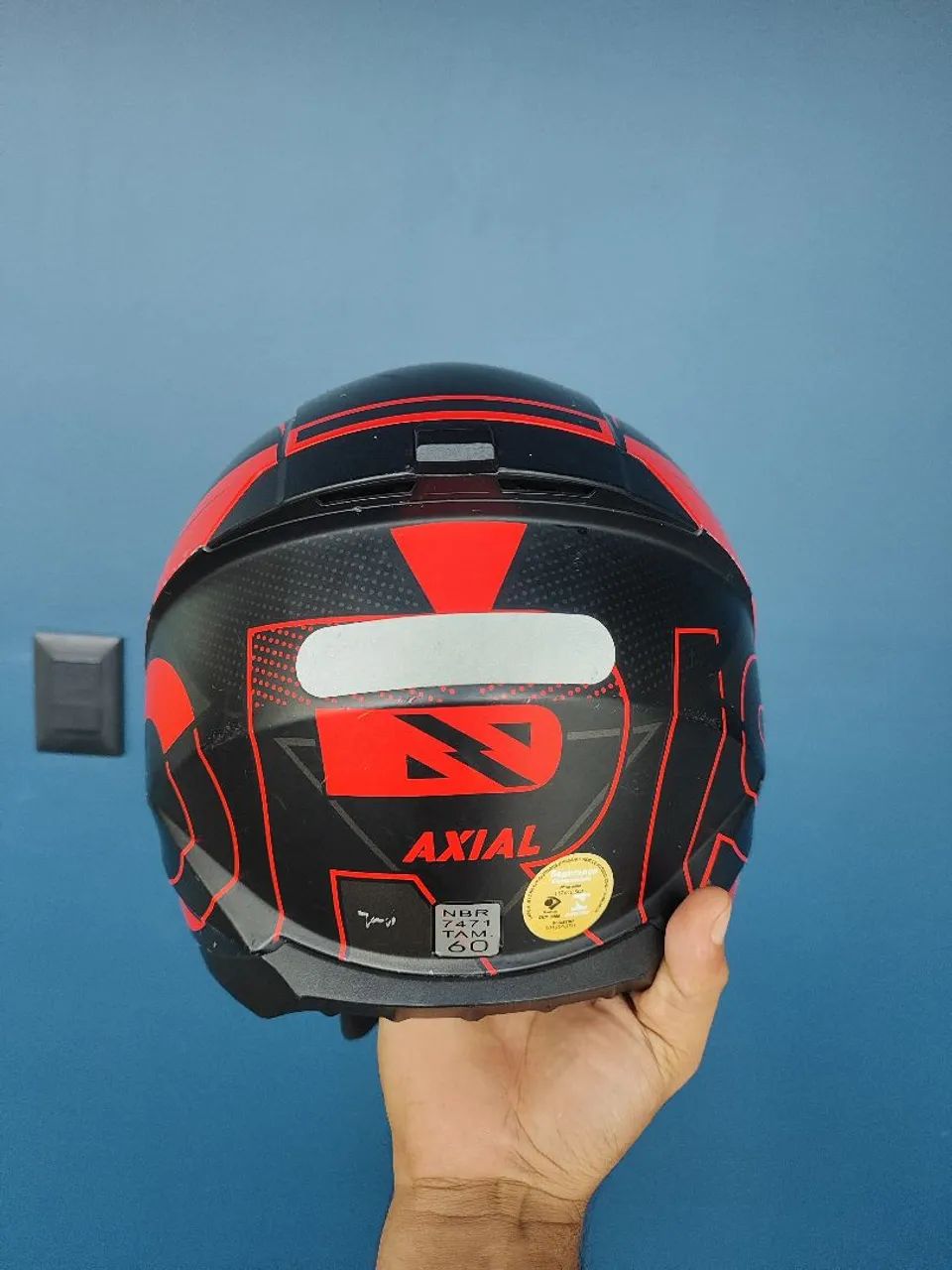 Capacete Norisk Axial n60 - Preto com Vermelho - Foto 4