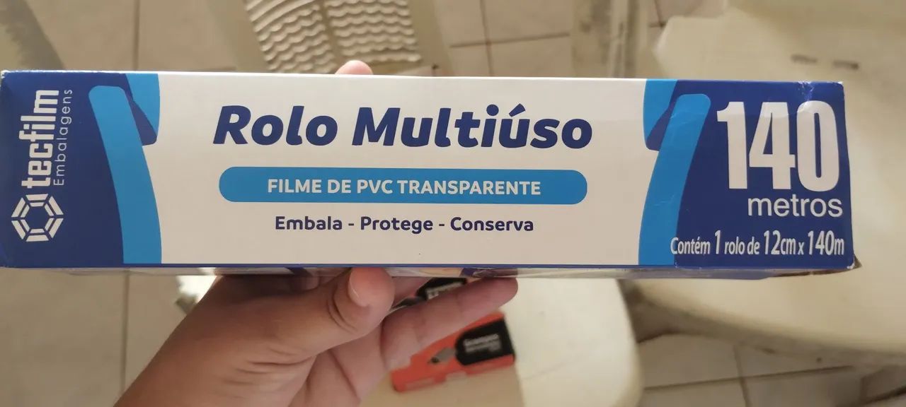Rolo de Filme PVC Transparente 140 Metros