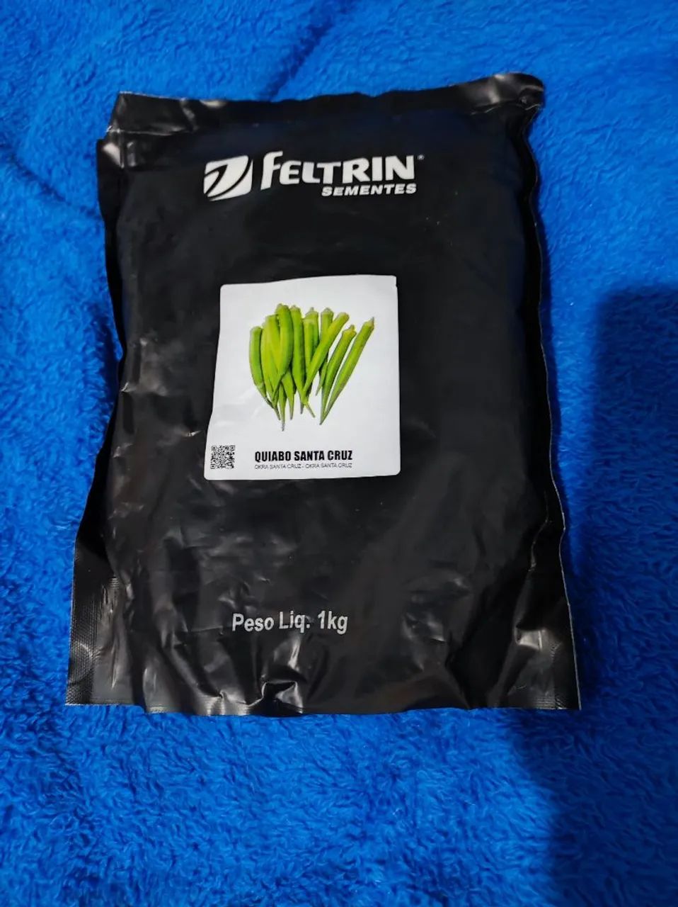 Sementes de Quiabo Santa Cruz - Pacote de 1kg - Foto 3