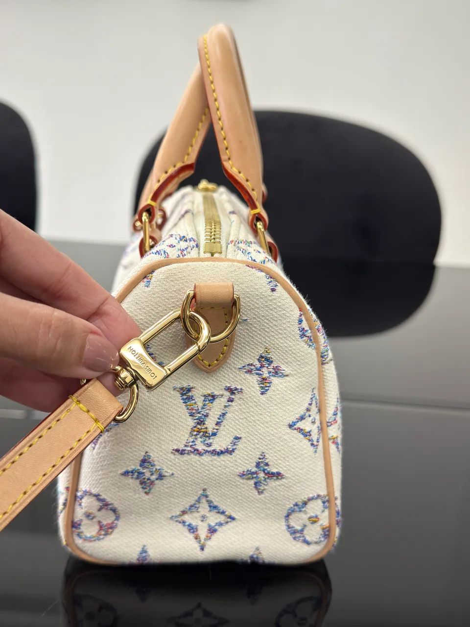 Bolsa ORIGINAL Louis Vuitton Speedy 20 em tecido M24709 - Foto 4