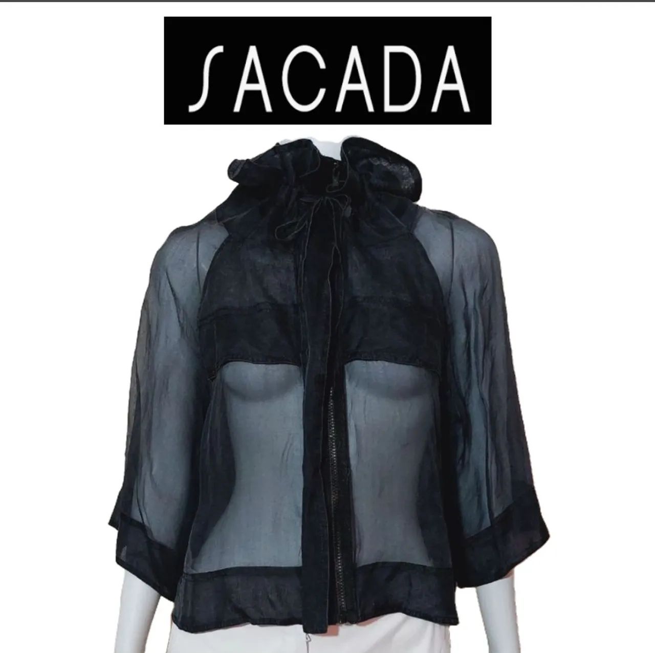 Sacada blusa transparente 