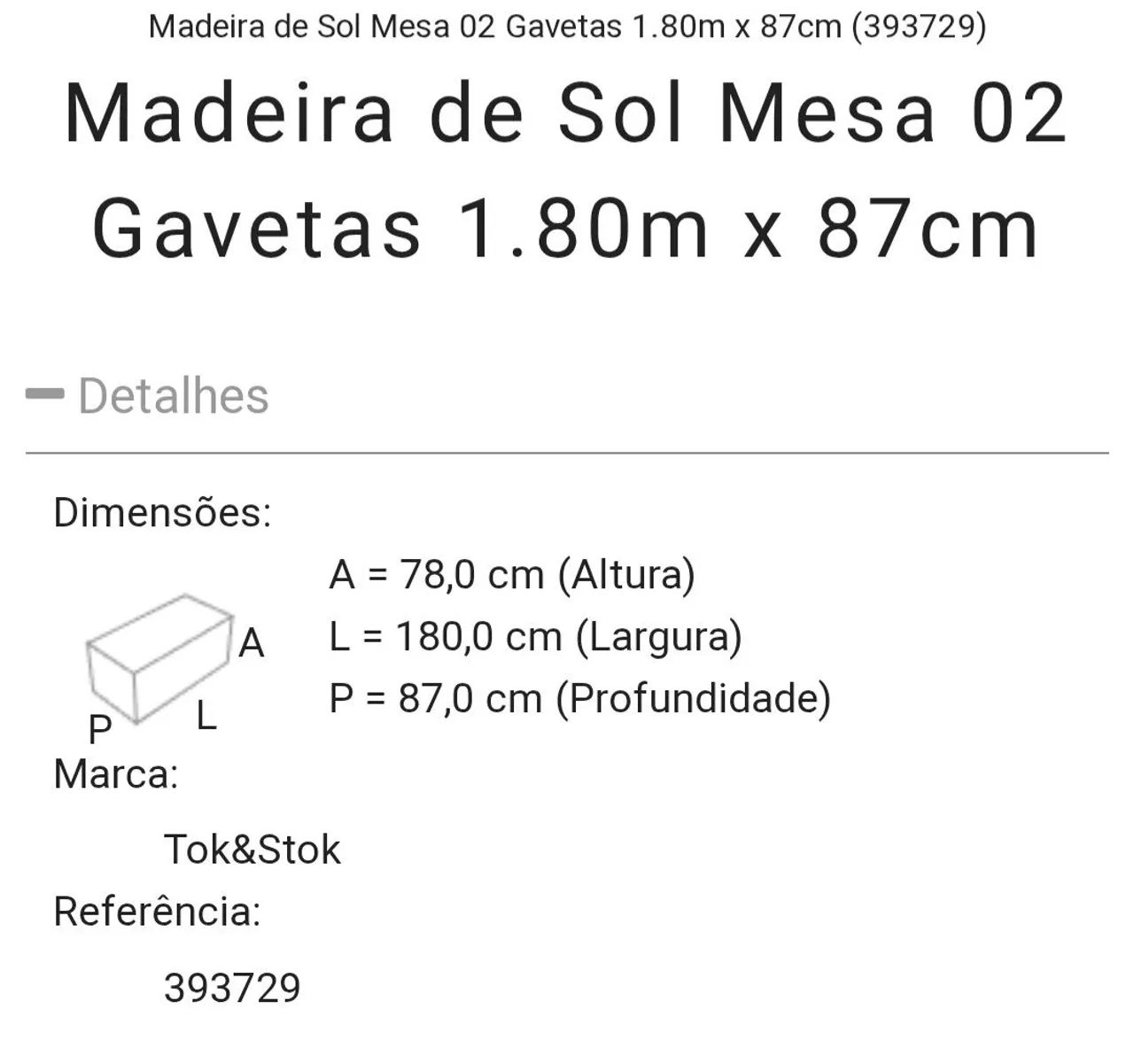 Mesa madeira de sol Tok&stok  - Foto 4