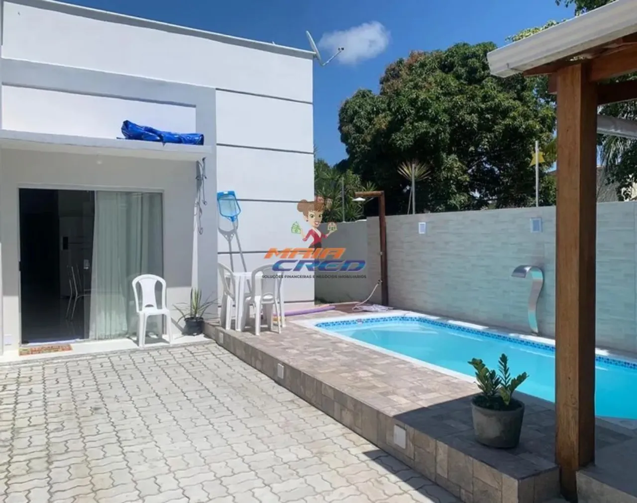 Casa solta, 2 quartos, com piscina 104m2, Coroa Vermelha, Santa Cruz Cabrália, Porto Segur