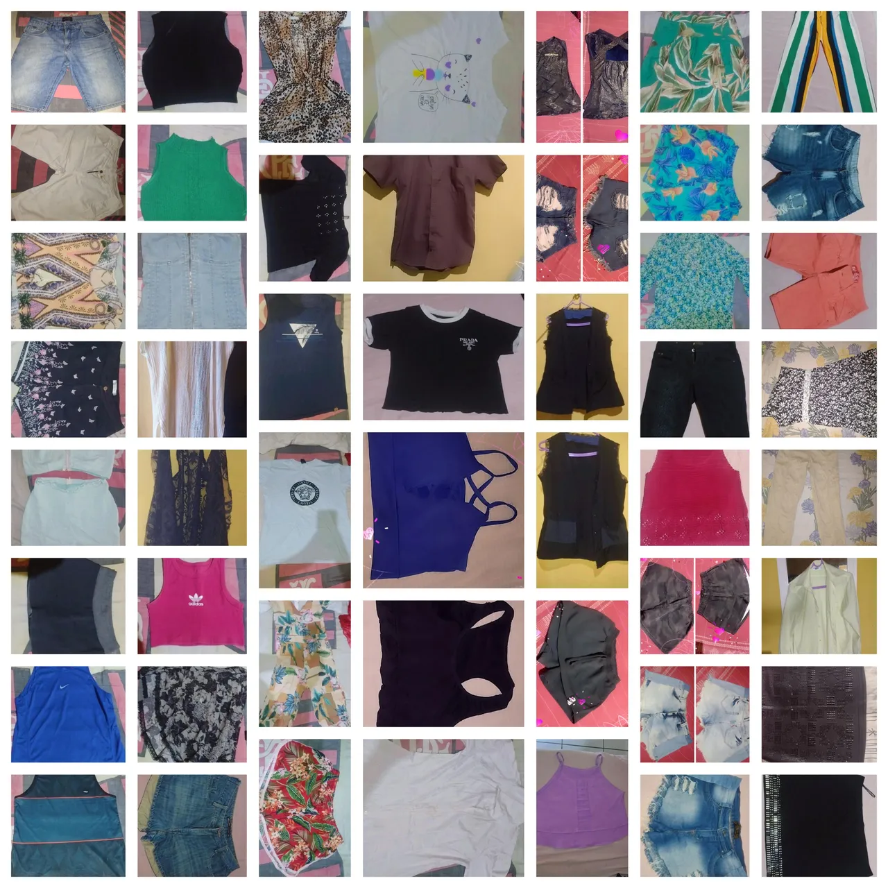 Lote de Roupas Femininas - Diversos Modelos e Cores