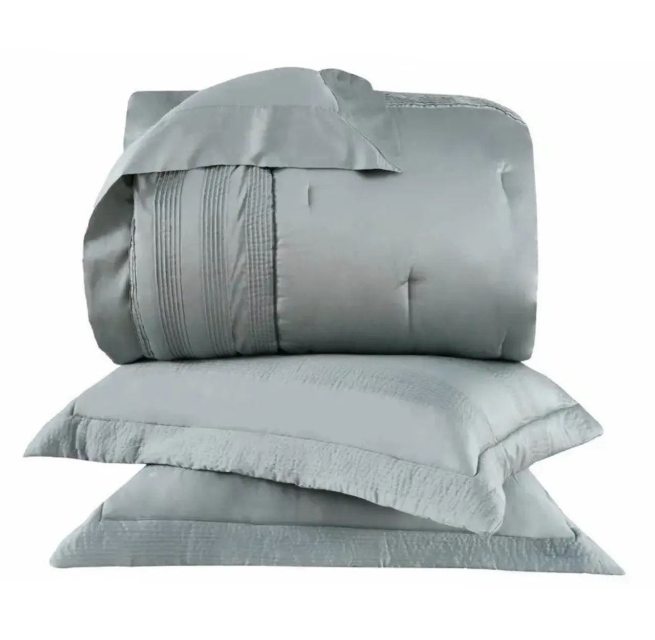 Kit Colcha Super King Savona 270 Fios Buddemeyer Luxus Verde Alecrim 3,10 x 2,60 m - Foto 2