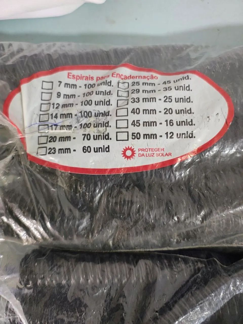 Espiral para encadernação 