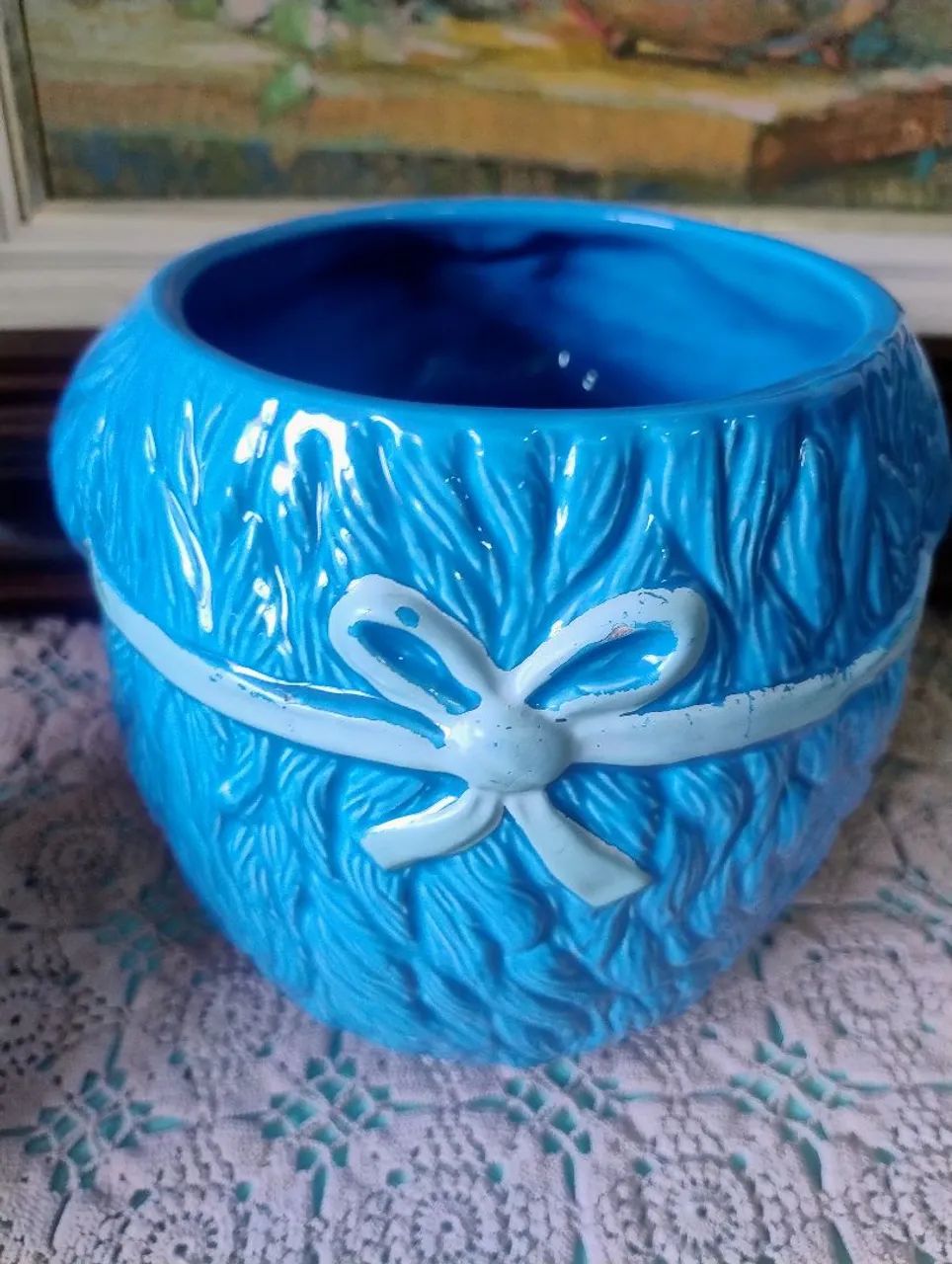 Biscoiteira de porcelana Vila Sésamo Weiss década de 70  - Foto 5
