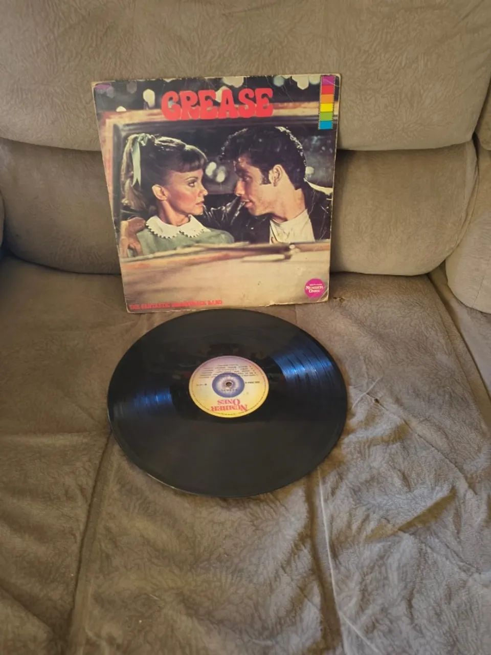 Disco de Vinil Grease LP com Trilha Sonora Soundtrack